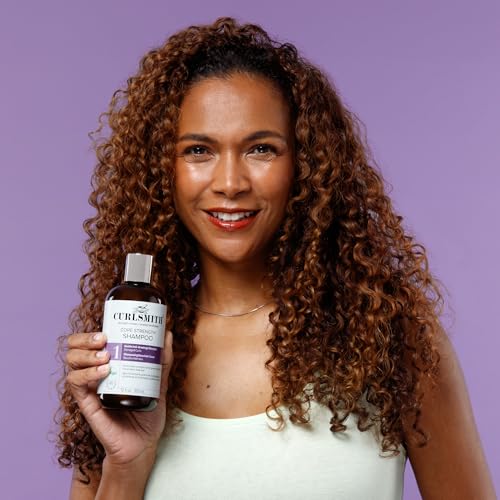 CURLSMITH Core Strength Shampoo   Strengthening Shampoo for Curly Hair  A Gentle Daily Cleanser for Weak Curls  For All Curl Types  Vegan & Cruelty Free