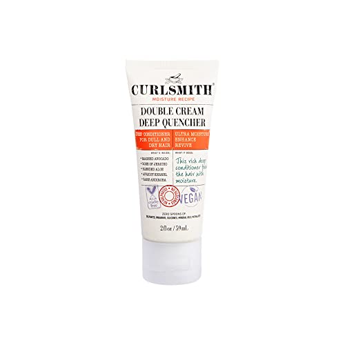 CURLSMITH Double Cream Deep Quencher   Deep Conditioning Mask for Curls  Hydrating and Detangling  For All Curl Types  Vegan & Cruelty Free