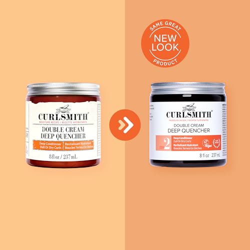 CURLSMITH Double Cream Deep Quencher   Deep Conditioning Mask for Curls  Hydrating and Detangling  For All Curl Types  Vegan & Cruelty Free
