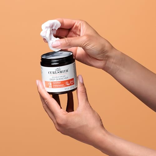 CURLSMITH Double Cream Deep Quencher   Deep Conditioning Mask for Curls  Hydrating and Detangling  For All Curl Types  Vegan & Cruelty Free