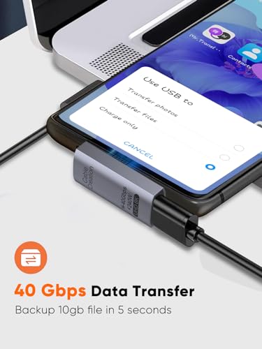 CableCreation 90 Degree USB C Adapter  Right Angle USB C Male to Female Adapter 40Gbps 240W Compatible with Steam Deck  ROG Ally  Switch  Notebook  PC  Tablet  Phone and More  Middle Angle
