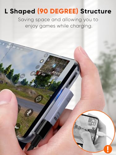 CableCreation 90 Degree USB C Adapter  Right Angle USB C Male to Female Adapter 40Gbps 240W Compatible with Steam Deck  ROG Ally  Switch  Notebook  PC  Tablet  Phone and More  Middle Angle