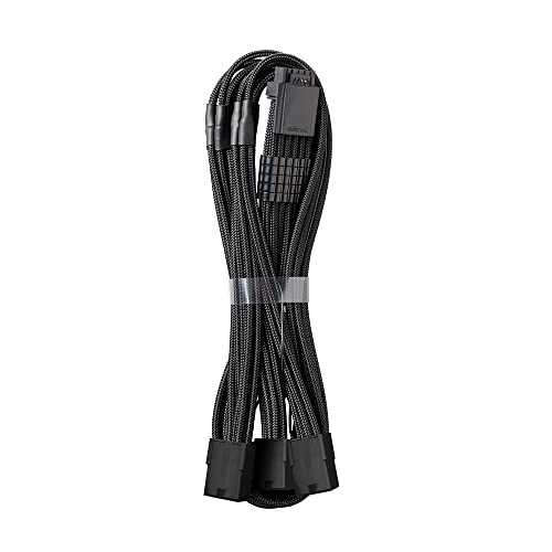 CableMod ModMesh Pro Sleeved 12VHPWR StealthSense PCI e Extension  Black  16 pin to Triple 8 pin  45cm