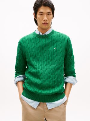 Cable Knit Crewneck Sweater