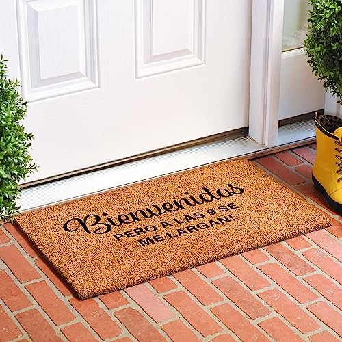 Calloway Mills 111621729 Bienvenidos Pero A Las 9 Se Me Largan! Felpudo español 17'' x 29''