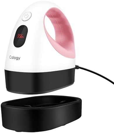 Calogy Mini Heat Press  Heat Transfer Machine  Constant Temp Control  Insulated Safety Base  Fits for Crafts  T Shirt  Hat  Cap  Pillows White Pink 