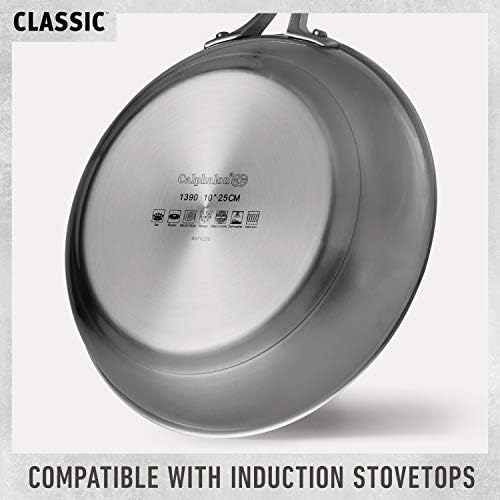 Calphalon Classic Stainless Steel Cookware Set  10 Piece  Impact Bonded Aluminum Base  Stay Cool Handles  Oven Safe 450F  Silver
