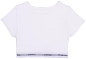 Calvin Klein Girls Short Sleeve Cropped T Shirt Bralette