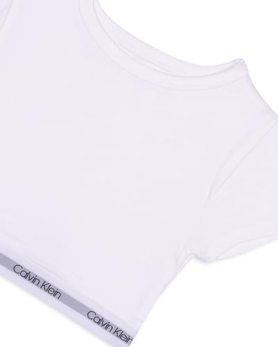 Calvin Klein Girls Short Sleeve Cropped T Shirt Bralette
