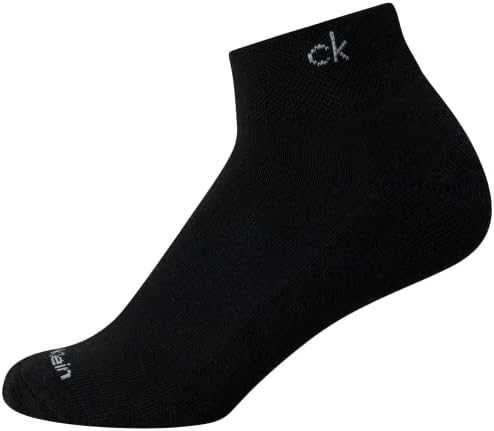 Calvin Klein Quarter Socks for Women   6 Pack Cushioned Ankle Socks   Quarter Cut  Breathable  Lightweight  Athletic Design