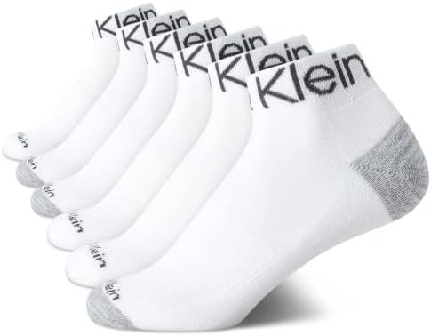 Calvin Klein Quarter Socks for Women   6 Pack Cushioned Ankle Socks   Quarter Cut  Breathable  Lightweight  Athletic Design
