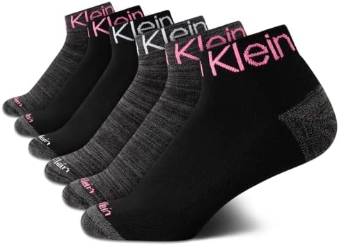 Calvin Klein Quarter Socks for Women   6 Pack Cushioned Ankle Socks   Quarter Cut  Breathable  Lightweight  Athletic Design