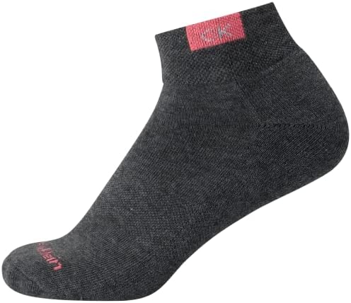 Calvin Klein Womens Quarter Socks   6 Pack Cushioned Athletic Ankle Socks for Women   Womens Sports Socks  Size  4 10
