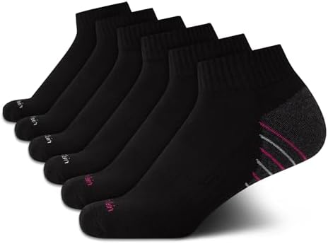 Calvin Klein Womens Quarter Socks   6 Pack Cushioned Athletic Ankle Socks for Women   Womens Sports Socks  Size  4 10