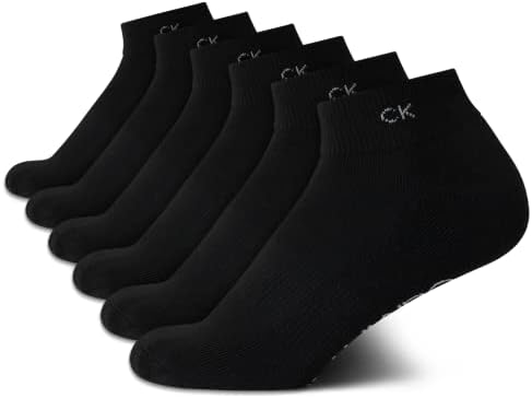Calvin Klein Womens Quarter Socks   6 Pack Cushioned Athletic Ankle Socks for Women   Womens Sports Socks  Size  4 10