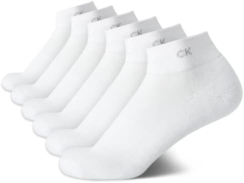 Calvin Klein Womens Quarter Socks   6 Pack Cushioned Athletic Ankle Socks for Women   Womens Sports Socks  Size  4 10