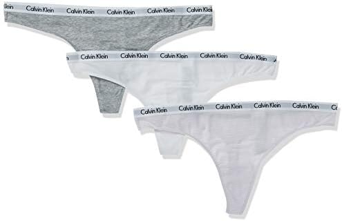 Calvin Klein womens Carousel Logo Cotton Stretch Thong Panties  Multipack