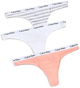 Calvin Klein womens Carousel Logo Cotton Stretch Thong Panties  Multipack