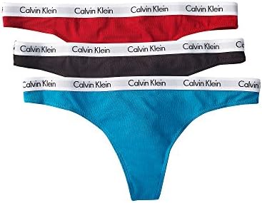 Calvin Klein womens Carousel Logo Cotton Stretch Thong Panties  Multipack