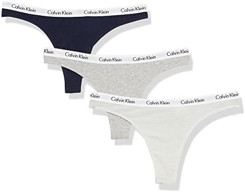 Calvin Klein womens Carousel Logo Cotton Stretch Thong Panties  Multipack