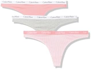 Calvin Klein womens Carousel Logo Cotton Stretch Thong Panties  Multipack