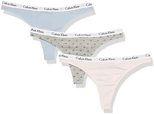 Calvin Klein womens Carousel Logo Cotton Stretch Thong Panties  Multipack