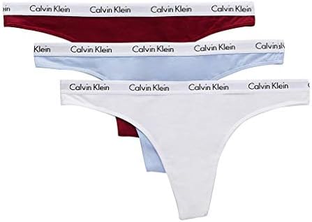 Calvin Klein womens Carousel Logo Cotton Stretch Thong Panties  Multipack