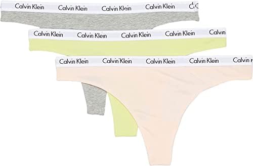 Calvin Klein womens Carousel Logo Cotton Stretch Thong Panties  Multipack