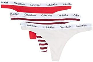 Calvin Klein womens Carousel Logo Cotton Stretch Thong Panties  Multipack