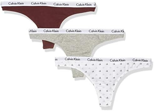 Calvin Klein womens Carousel Logo Cotton Stretch Thong Panties  Multipack