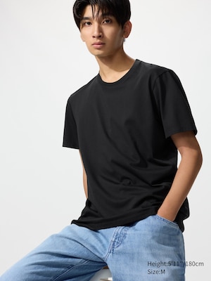 Camiseta SUPIMA® de algodón negra, talla S para hombre (MEN S), UNISEX