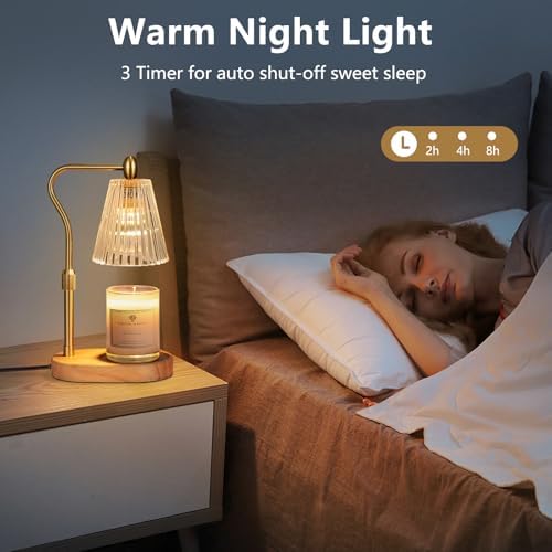 Candle Warmer Lamp with Timer and Dimmer Adjustable Height for Home Room Decor  Brithday Gifts for Women  Candle Warmer for Scented Jar Candles Mothers Day Gifts