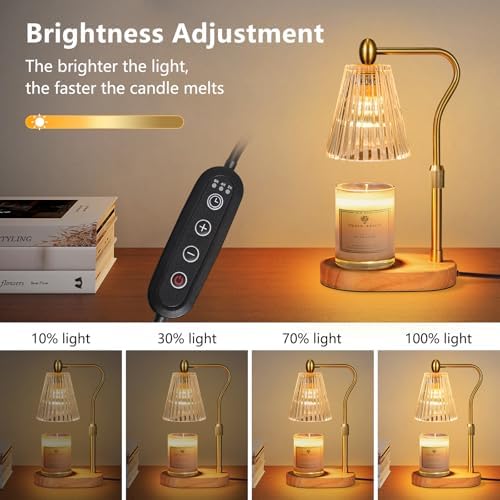 Candle Warmer Lamp with Timer and Dimmer Adjustable Height for Home Room Decor  Brithday Gifts for Women  Candle Warmer for Scented Jar Candles Mothers Day Gifts