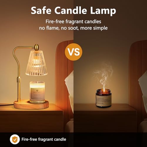 Candle Warmer Lamp with Timer and Dimmer Adjustable Height for Home Room Decor  Brithday Gifts for Women  Candle Warmer for Scented Jar Candles Mothers Day Gifts