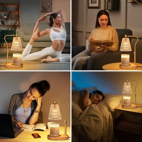Candle Warmer Lamp with Timer and Dimmer Adjustable Height for Home Room Decor  Brithday Gifts for Women  Candle Warmer for Scented Jar Candles Mothers Day Gifts