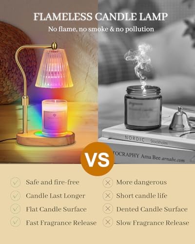 Candle Warmer Lamp with Timer and Dimmer Adjustable Height for Home Room Decor  Brithday Gifts for Women  Candle Warmer for Scented Jar Candles Mothers Day Gifts