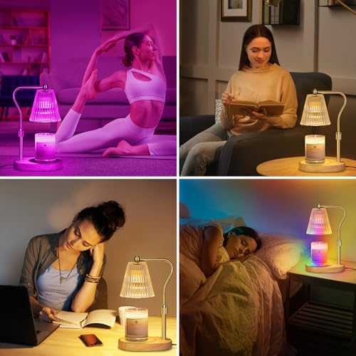 Candle Warmer Lamp with Timer and Dimmer Adjustable Height for Home Room Decor  Brithday Gifts for Women  Candle Warmer for Scented Jar Candles Mothers Day Gifts