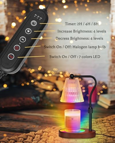 Candle Warmer Lamp with Timer and Dimmer Adjustable Height for Home Room Decor  Brithday Gifts for Women  Candle Warmer for Scented Jar Candles Mothers Day Gifts