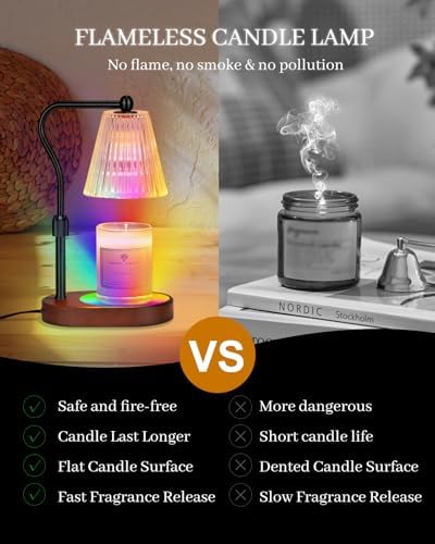 Candle Warmer Lamp with Timer and Dimmer Adjustable Height for Home Room Decor  Brithday Gifts for Women  Candle Warmer for Scented Jar Candles Mothers Day Gifts