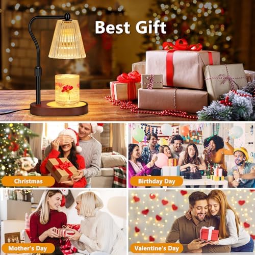 Candle Warmer Lamp with Timer and Dimmer Adjustable Height for Home Room Decor  Brithday Gifts for Women  Candle Warmer for Scented Jar Candles Mothers Day Gifts