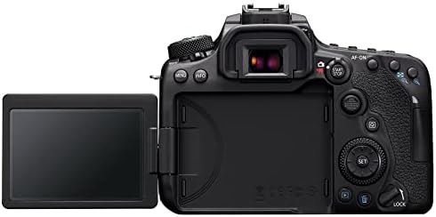 Canon DSLR Camera  EOS 90D  with Built in Wi Fi  Bluetooth  DIGIC 8 Image Processor  4K Video  Dual Pixel CMOS AF  and 3 0 Inch Vari Angle Touch LCD Screen   Body Only   Black
