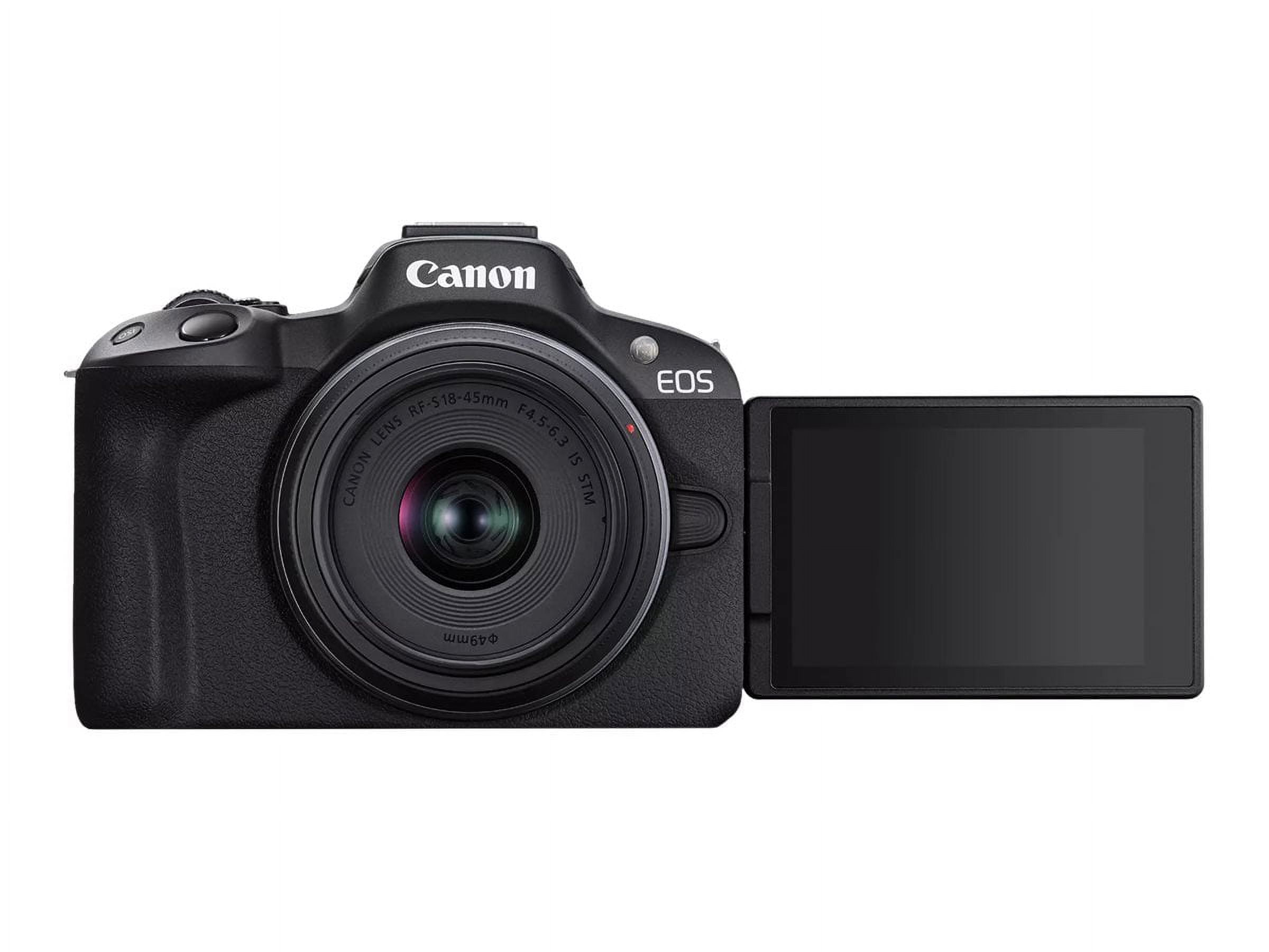 Canon EOS R50 24 2 MP Waterproof Smartphone Integration Mirrorless Digital Camera  Black