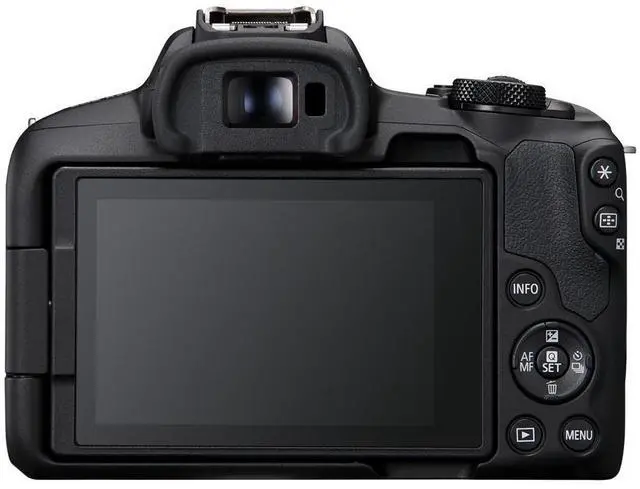 Canon EOS R50 Mirrorless Camera with RF S 18 45mm f/4 5 6 3 IS STM Lens  Black  5811C012 