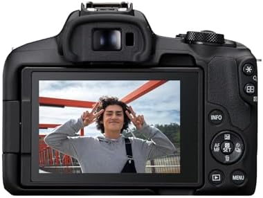 Canon EOS R50 Mirrorless Camera RF S18 45mm F4 5 6 3 is STM Lens Kit  24 2 Megapixel CMOS  APS C  Sensor  4K Video  Vlogging  Content Creation  Photography  Digital Camera  Black