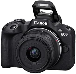 Canon EOS R50 Mirrorless Camera RF S18 45mm F4 5 6 3 is STM Lens Kit  24 2 Megapixel CMOS  APS C  Sensor  4K Video  Vlogging  Content Creation  Photography  Digital Camera  Black