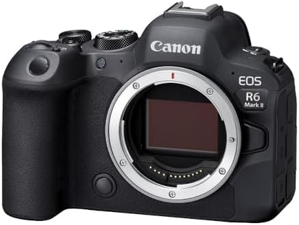 Canon EOS R6 Mark II Mirrorless Camera  Body Only   Full Frame Camera  24 2 Megapixel CMOS Sensor  Photo and Video Capabilities  Black
