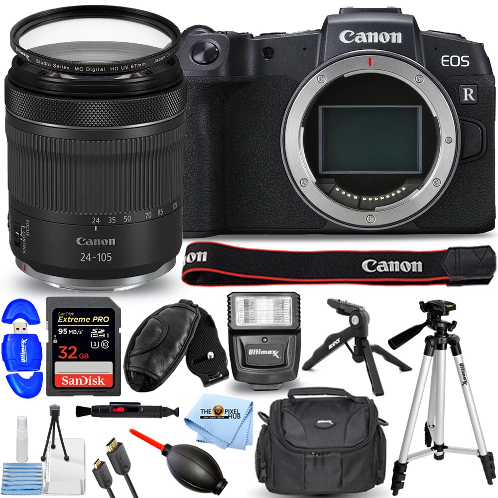Canon EOS RP Mirrorless Camera with 24 105mm f/4 7 1 Lens   32GB   Flash Bundle