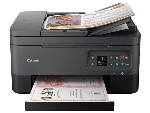 Canon PIXMA TR7020a All in One Wireless Color Inkjet Printer  with Duplex Printing  Mobile Printing  and Auto Document Feeder  Black  Works with Alexa