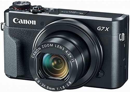 Canon PowerShot Digital Camera  G7 X Mark II  with Wi Fi & NFC  LCD Screen  and 1 inch Sensor   Black  100 1066C001