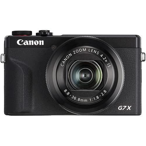 Canon PowerShot G7 X Mark III Digital Camera   20 1MP 1 Inch Sensor  4 2X Optical Zoom  4K UHD Video  Wi Fi & Bluetooth   Vlogging & Travel Camera with Bag and 64GB Card